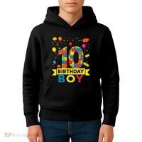 10 Year Old Building Blocks 10th Birthday Boy Kids Hoodie thumb 4