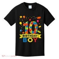10 Year Old Building Blocks 10th Birthday Boy Kids T-Shirt thumb 0
