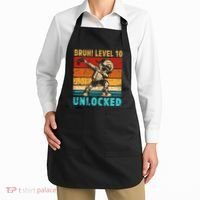 10 Year Old Birthday Dabbing Boy Bruh 10th Level Unlocked Apron thumb 2