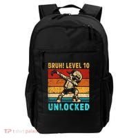 10 Year Old Birthday Dabbing Boy Bruh 10th Level Unlocked Backpack thumb 0