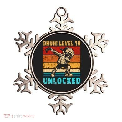 10 Year Old Birthday Dabbing Boy Bruh 10th Level Unlocked Ornament