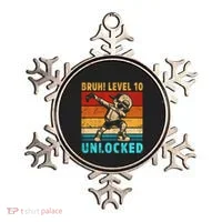 10 Year Old Birthday Dabbing Boy Bruh 10th Level Unlocked Ornament thumb 0