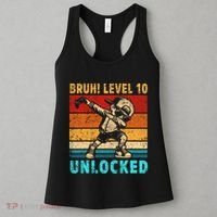 10 Year Old Birthday Dabbing Boy Bruh 10th Level Unlocked Women's Tank Top thumb 3