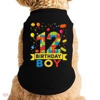 12 Year Old Building Blocks 12th Birthday Doggie Tank thumb 0