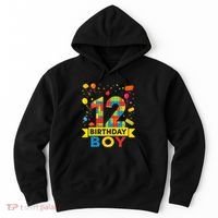 12 Year Old Building Blocks 12th Birthday Hoodie thumb 0