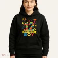 12 Year Old Building Blocks 12th Birthday Hoodie thumb 5
