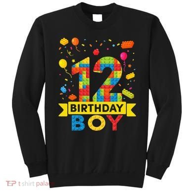 12 Year Old Building Blocks 12th Birthday Sweatshirt
