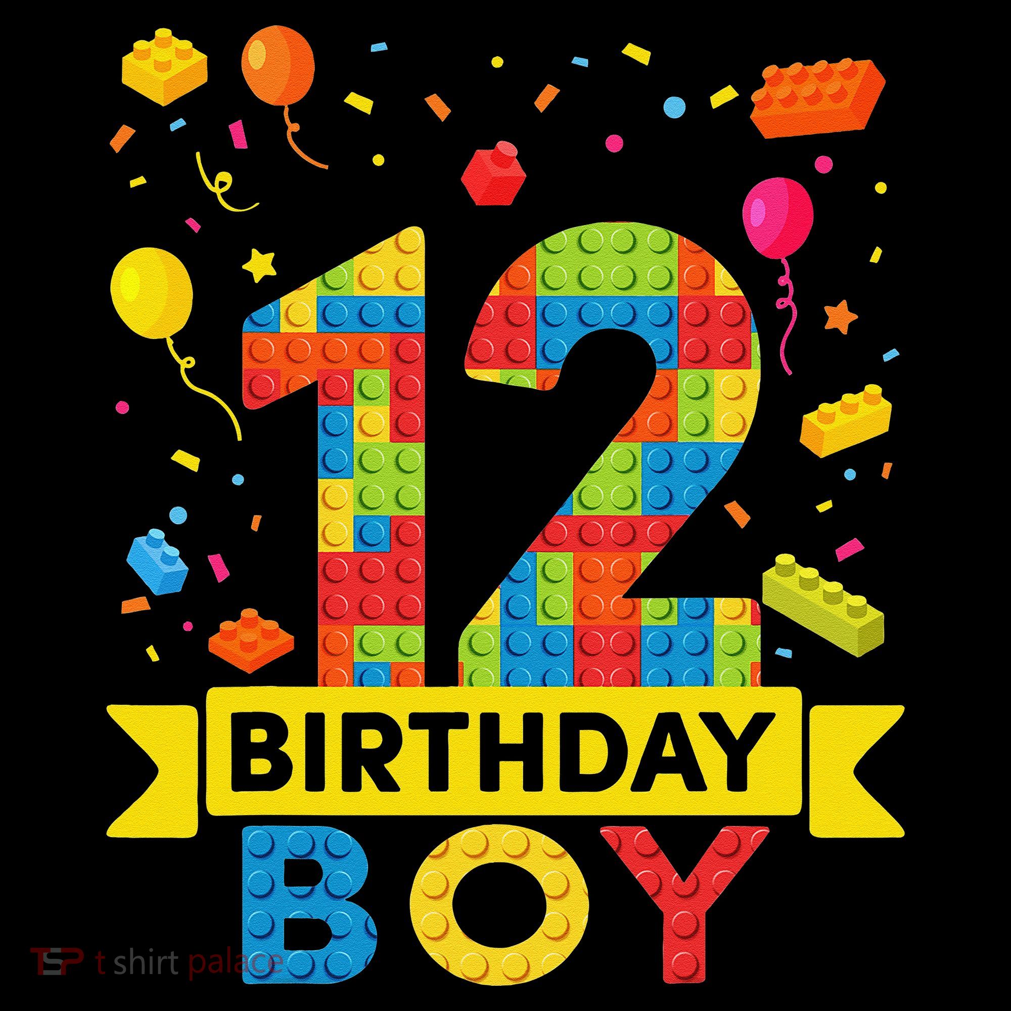 12 Year Old Building Blocks 12th Birthday Sweatshirt