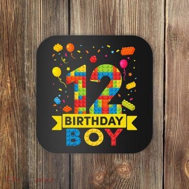 12 Year Old Building Blocks 12th Birthday Coaster