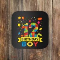 12 Year Old Building Blocks 12th Birthday Coaster thumb 0