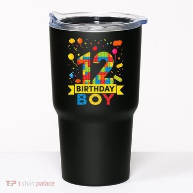 12 Year Old Building Blocks 12th Birthday Tumbler