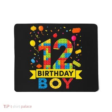 12 Year Old Building Blocks 12th Birthday Mousepad