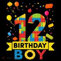 12 Year Old Building Blocks 12th Birthday Mousepad thumb 1