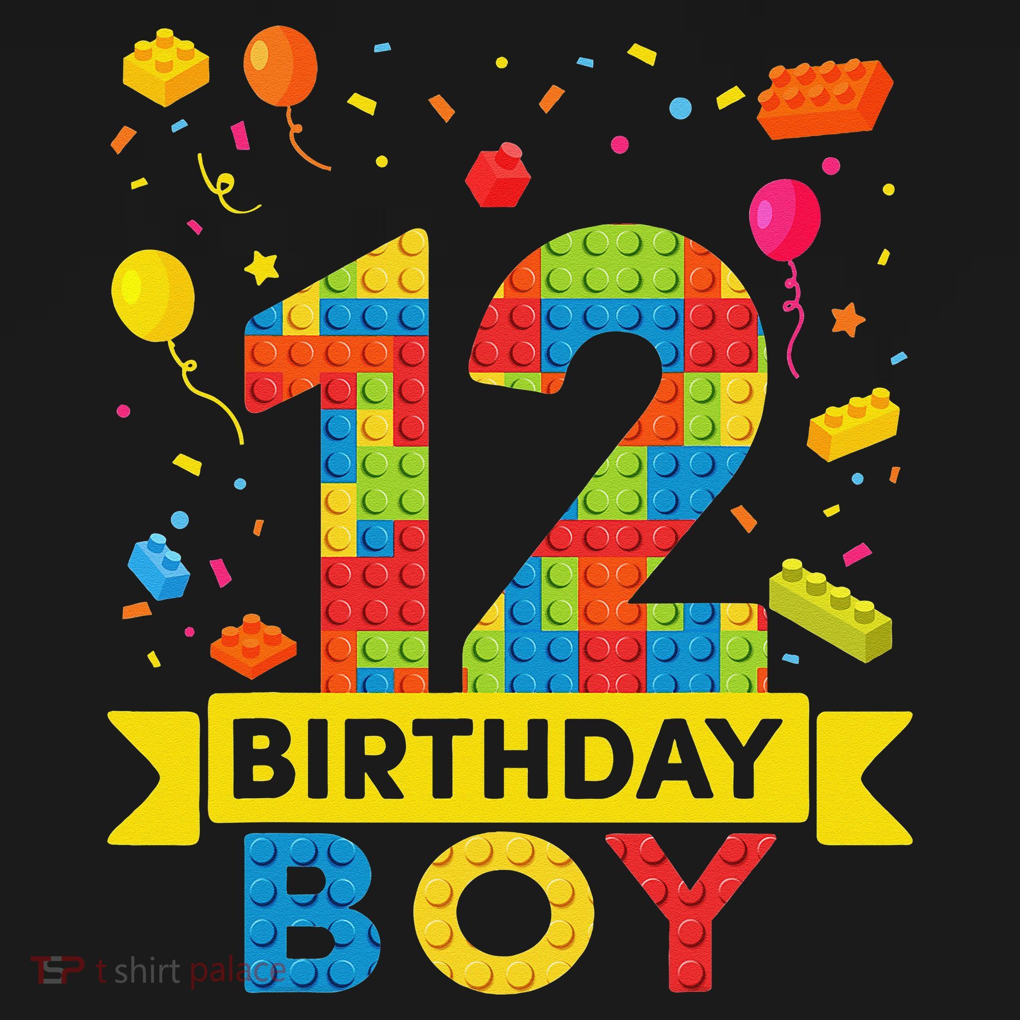 12 Year Old Building Blocks 12th Birthday Ornament