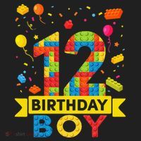 12 Year Old Building Blocks 12th Birthday Hat thumb 2