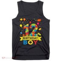 12 Year Old Building Blocks 12th Birthday Tank Top thumb 0