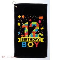 12 Year Old Building Blocks 12th Birthday Golf Towel thumb 0