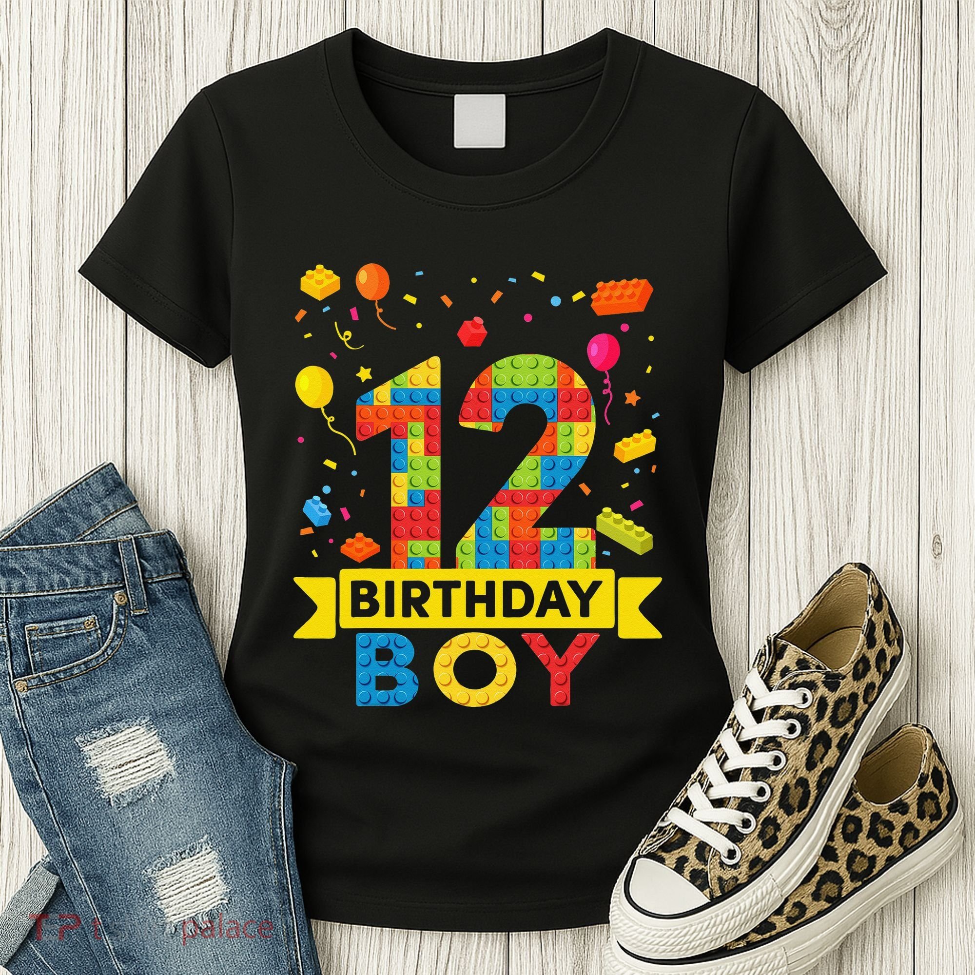 12 Year Old Building Blocks 12th Birthday Women's T-Shirt
