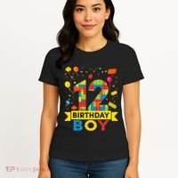 12 Year Old Building Blocks 12th Birthday Women's T-Shirt thumb 4