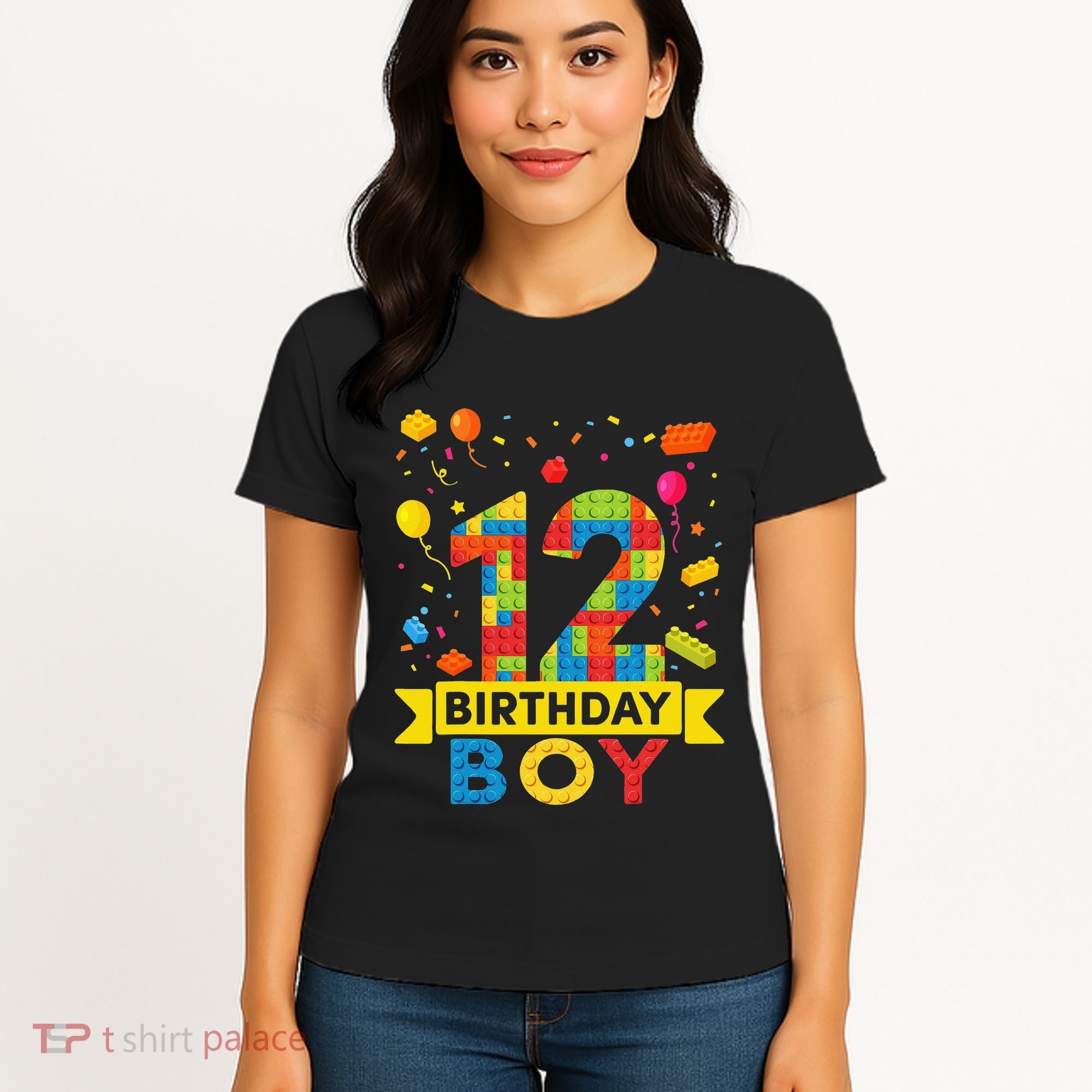 12 Year Old Building Blocks 12th Birthday Women's T-Shirt