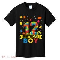 12 Year Old Building Blocks 12th Birthday Kids T-Shirt thumb 0