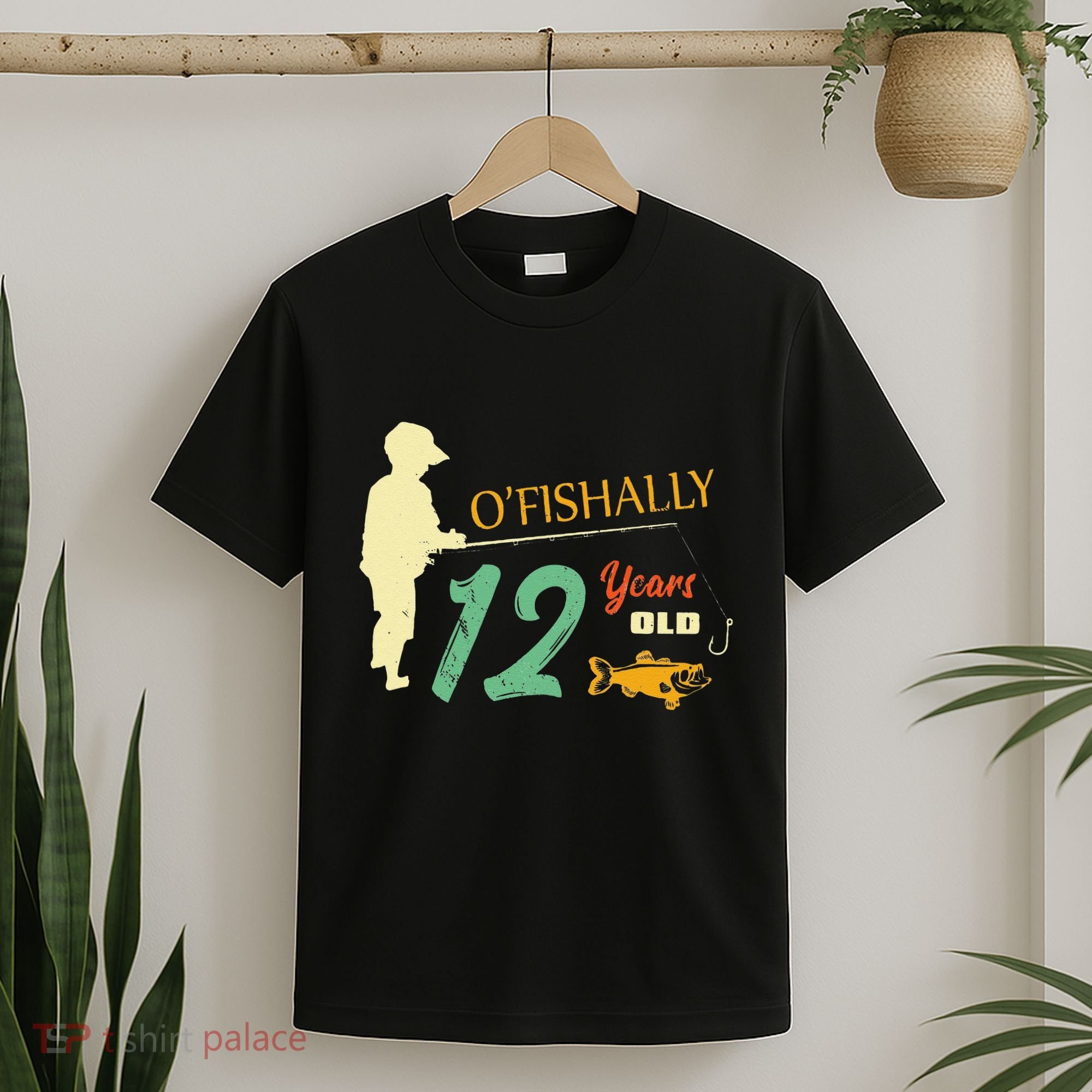 12 Year Old Fishing Gift 12 Yo Twelve Year Old 12th Birthday T-Shirt