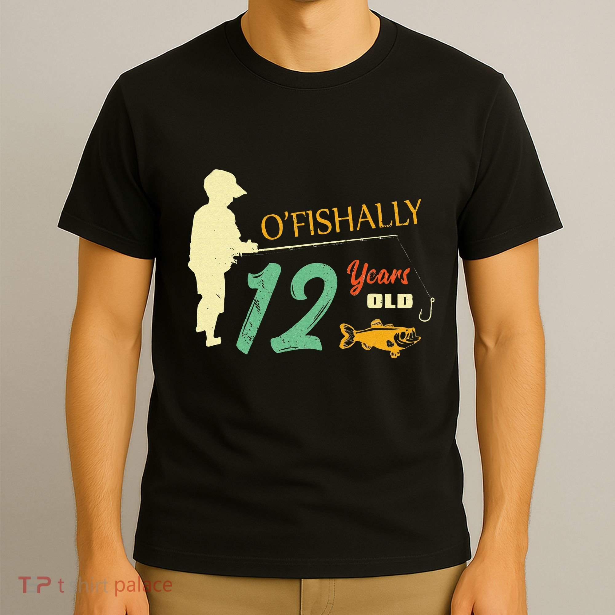 12 Year Old Fishing Gift 12 Yo Twelve Year Old 12th Birthday T-Shirt