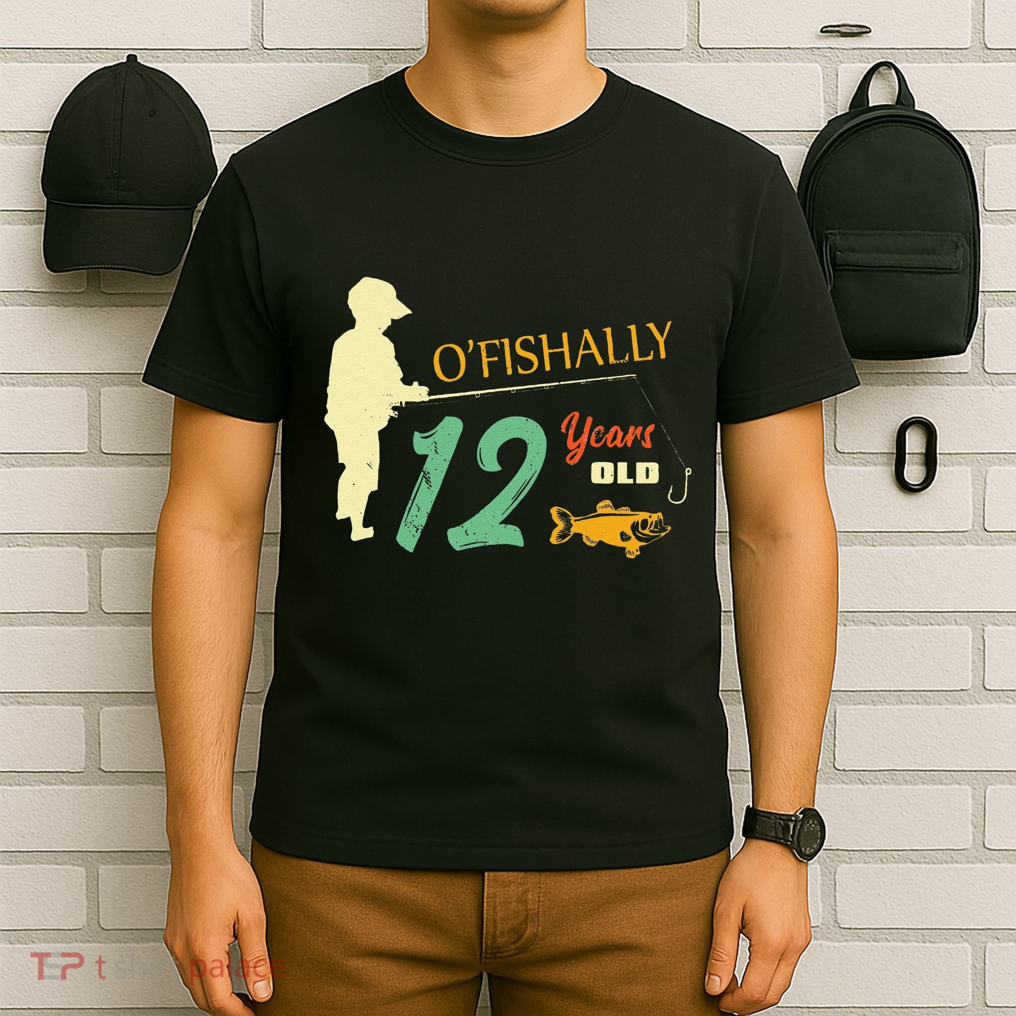 12 Year Old Fishing Gift 12 Yo Twelve Year Old 12th Birthday T-Shirt