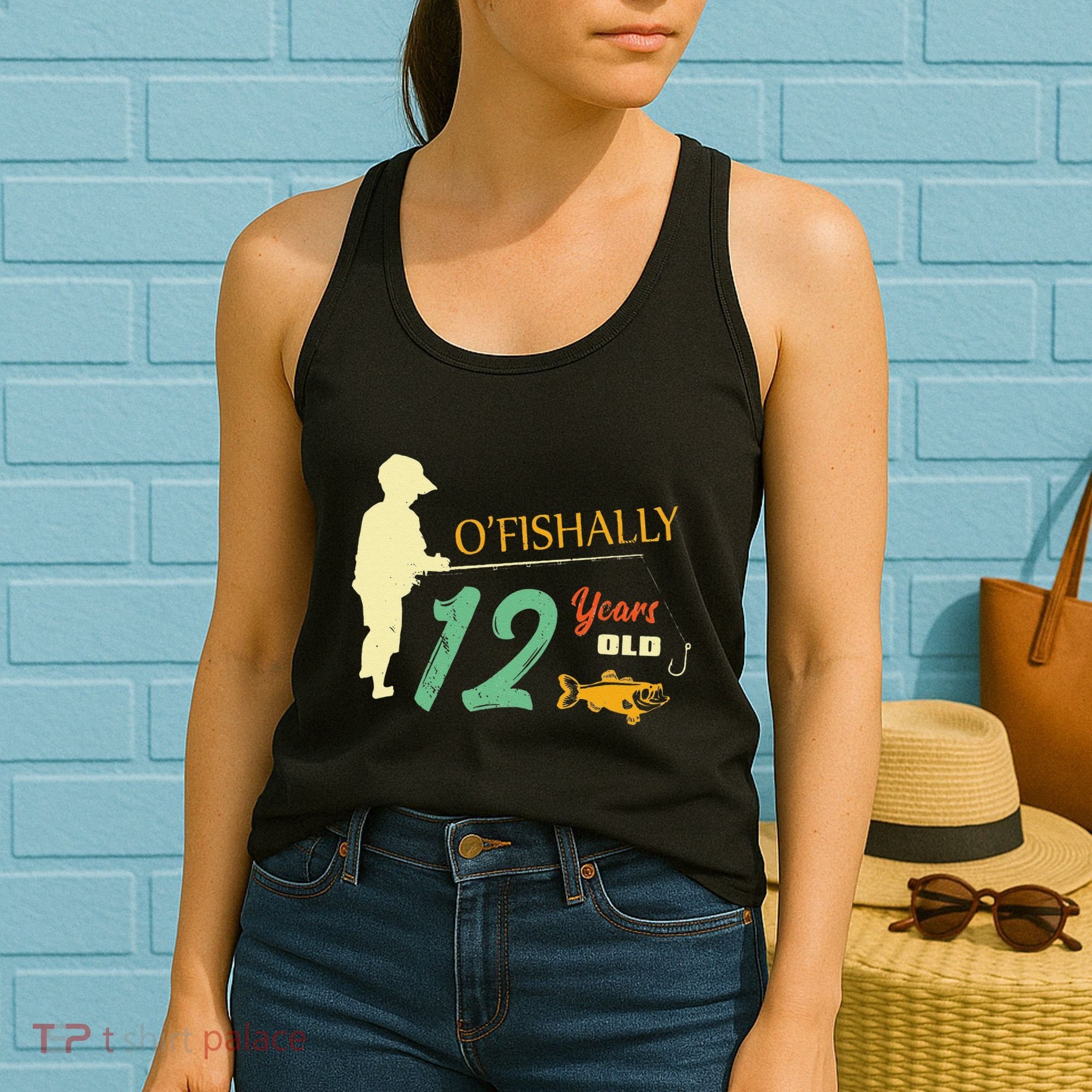 12 Year Old Fishing Gift 12 Yo Twelve Year Old 12th Birthday Women's Tank Top