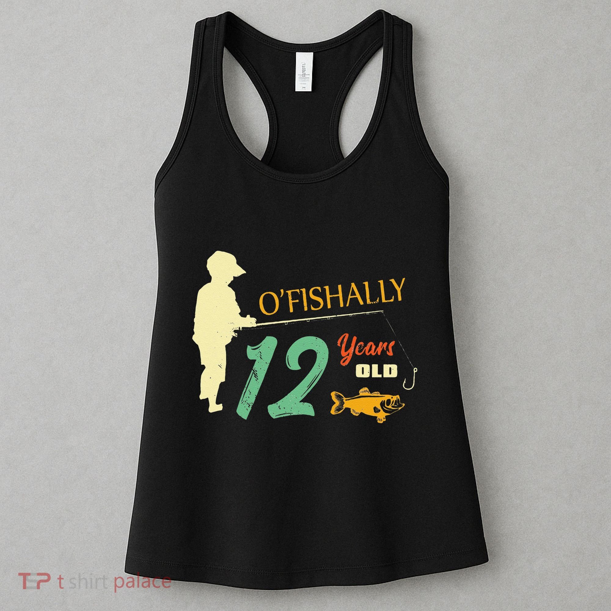 12 Year Old Fishing Gift 12 Yo Twelve Year Old 12th Birthday Women's Tank Top