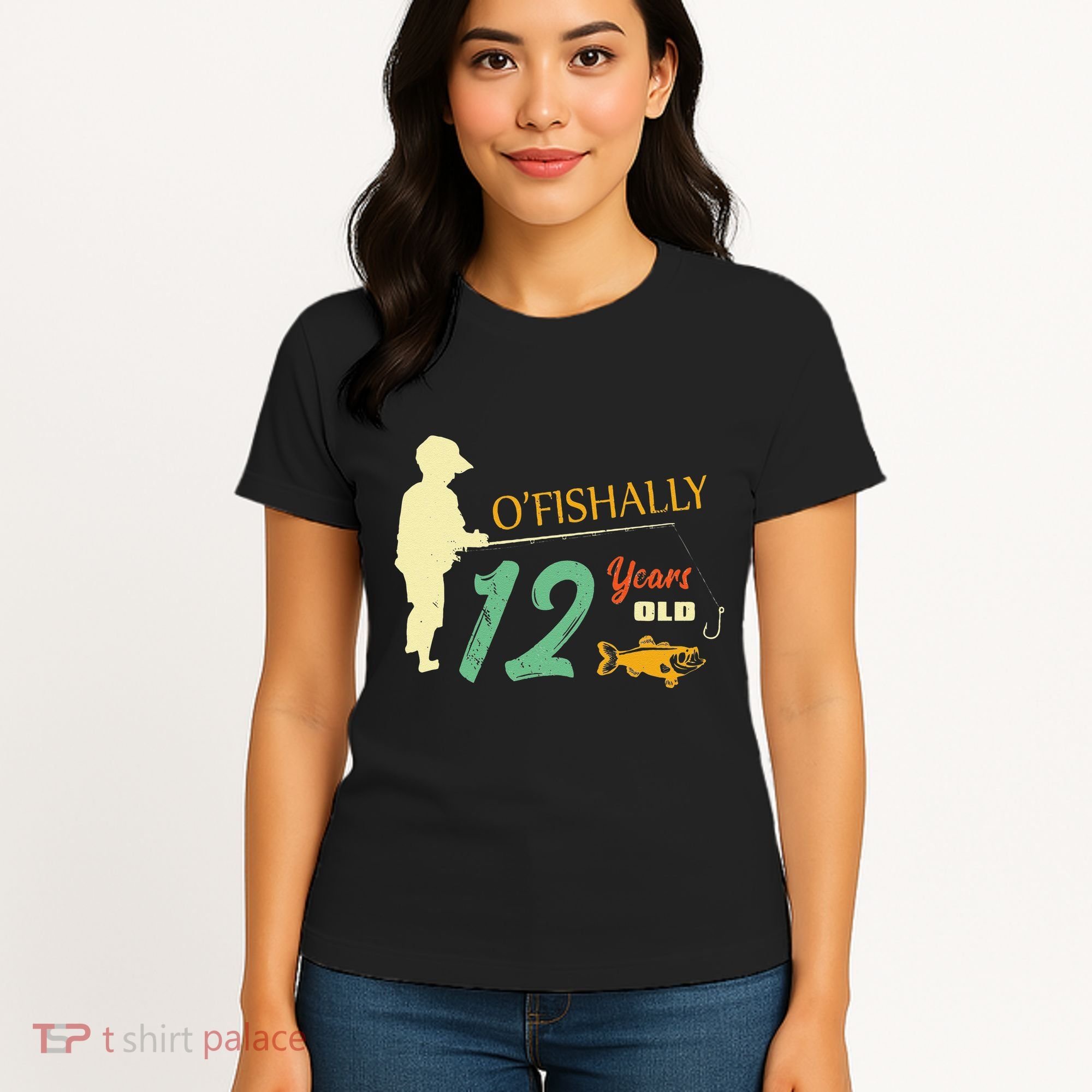 12 Year Old Fishing Gift 12 Yo Twelve Year Old 12th Birthday Women's T-Shirt