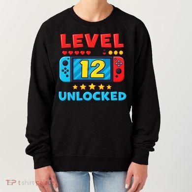 12 Year Old Birthday Decorations Son Boy 12th Women's Sweatshirt
