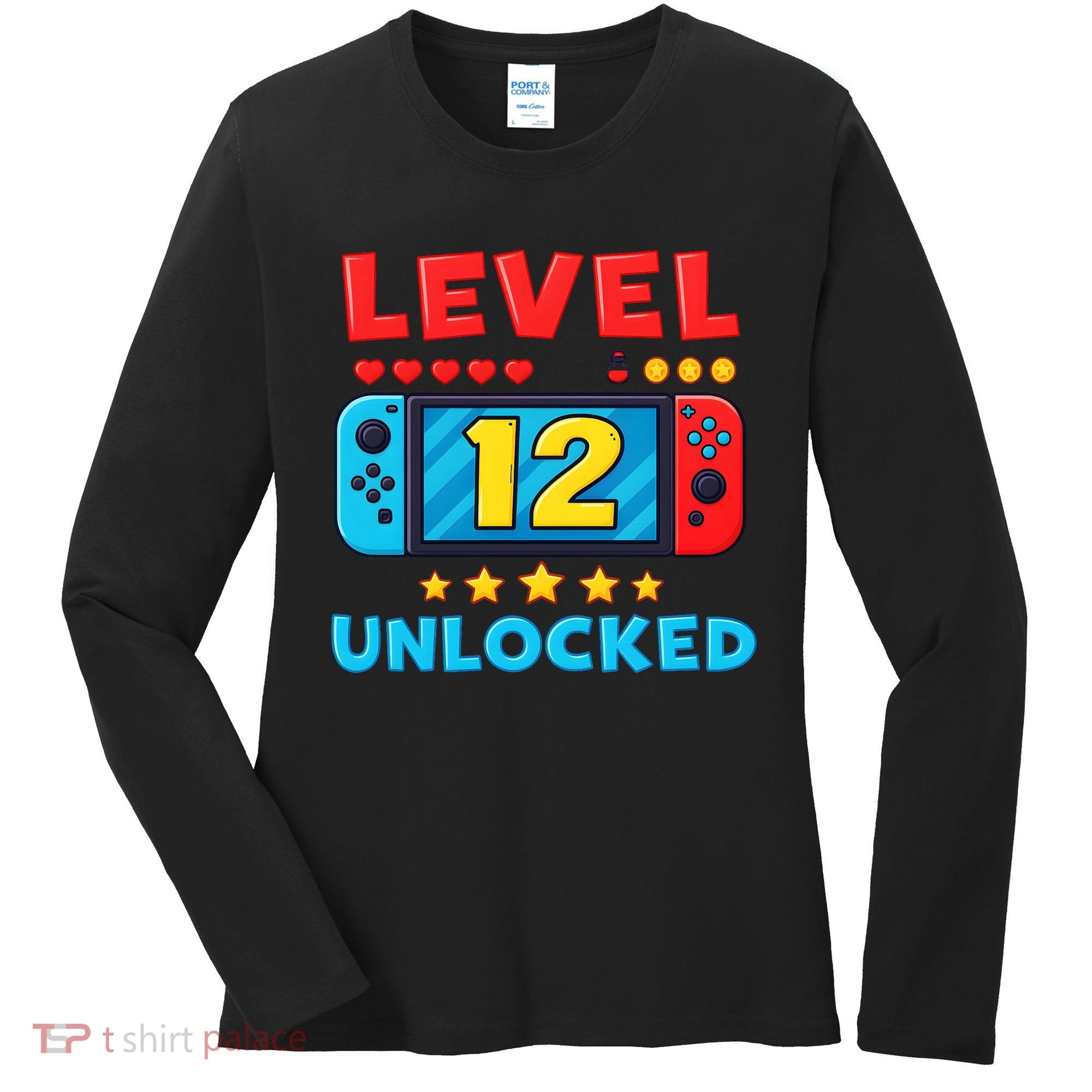 12 Year Old Birthday Decorations Son Boy 12th Women's Long Sleeve Shirt