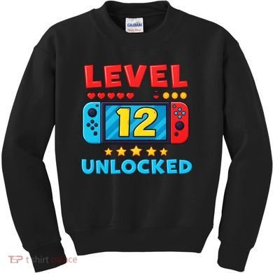 12 Year Old Birthday Decorations Son Boy 12th Kids Sweatshirt