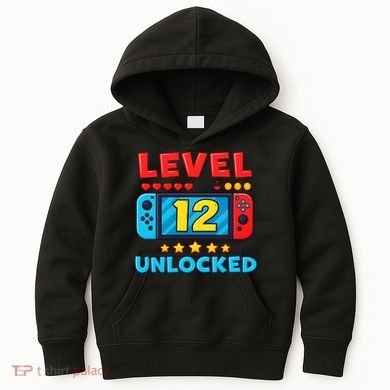 12 Year Old Birthday Decorations Son Boy 12th Kids Hoodie