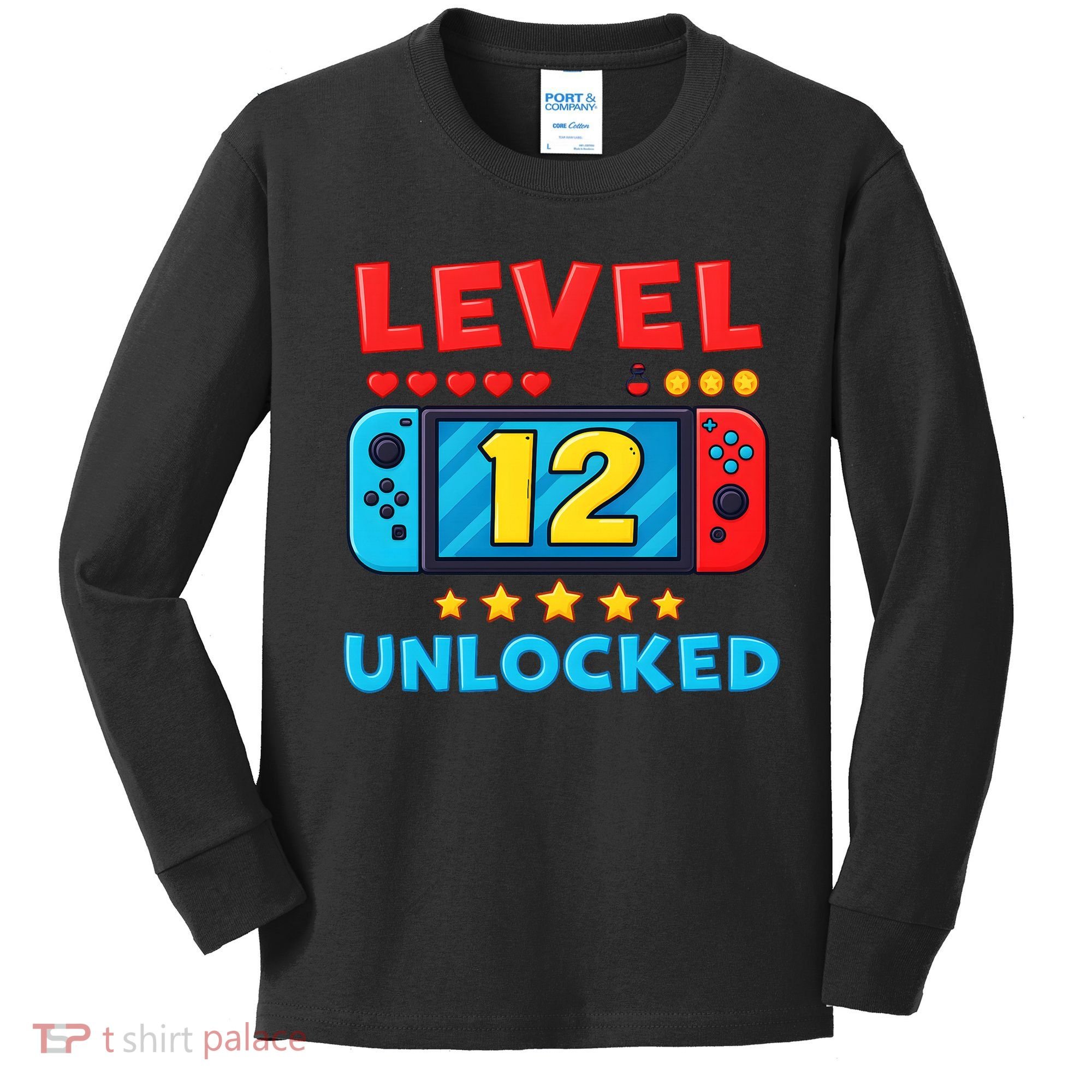 12 Year Old Birthday Decorations Son Boy 12th Kids Long Sleeve Shirt
