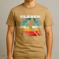 11 Year Old 11th Vintage Retro Football Birthday Party T-Shirt thumb 3