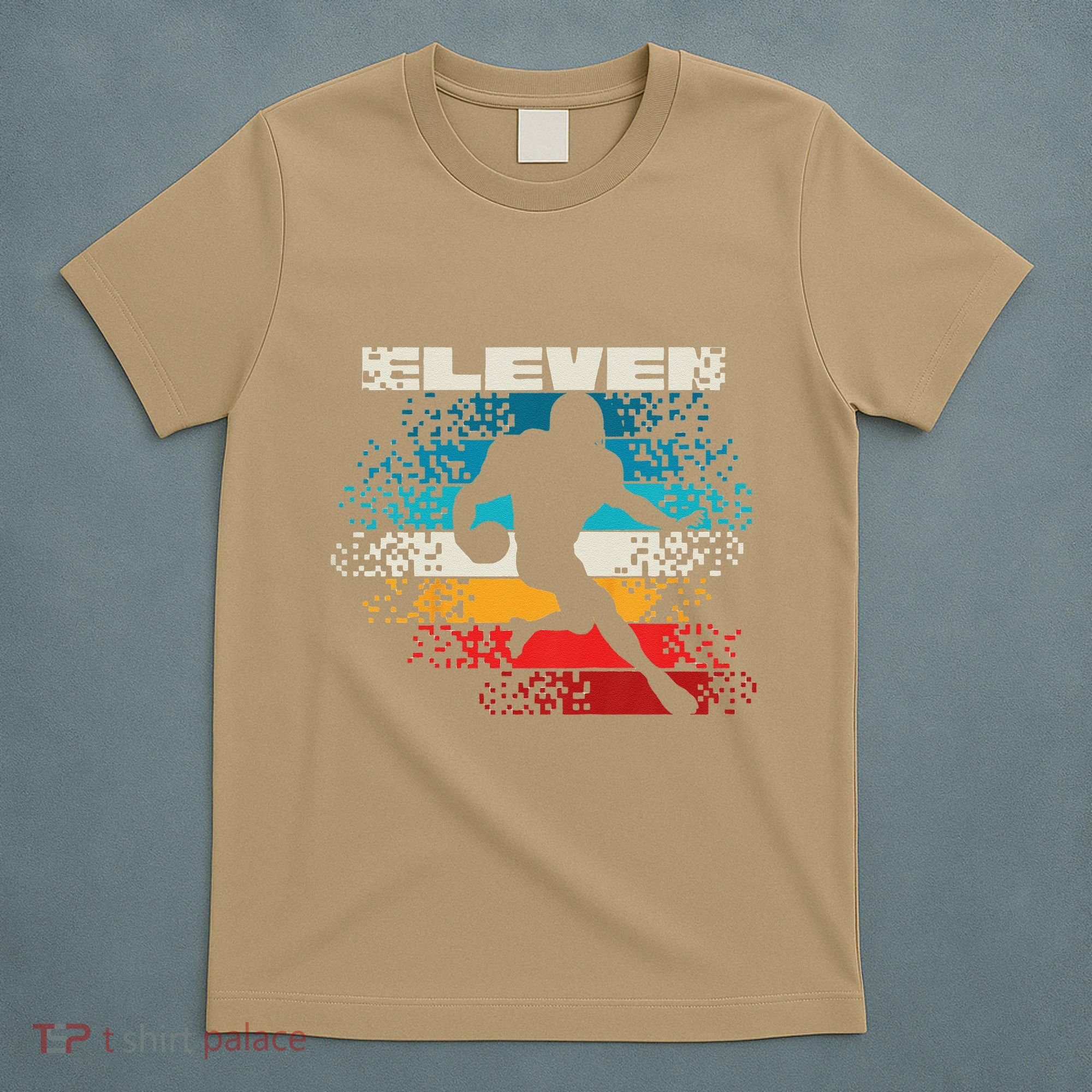 11 Year Old 11th Vintage Retro Football Birthday Party T-Shirt