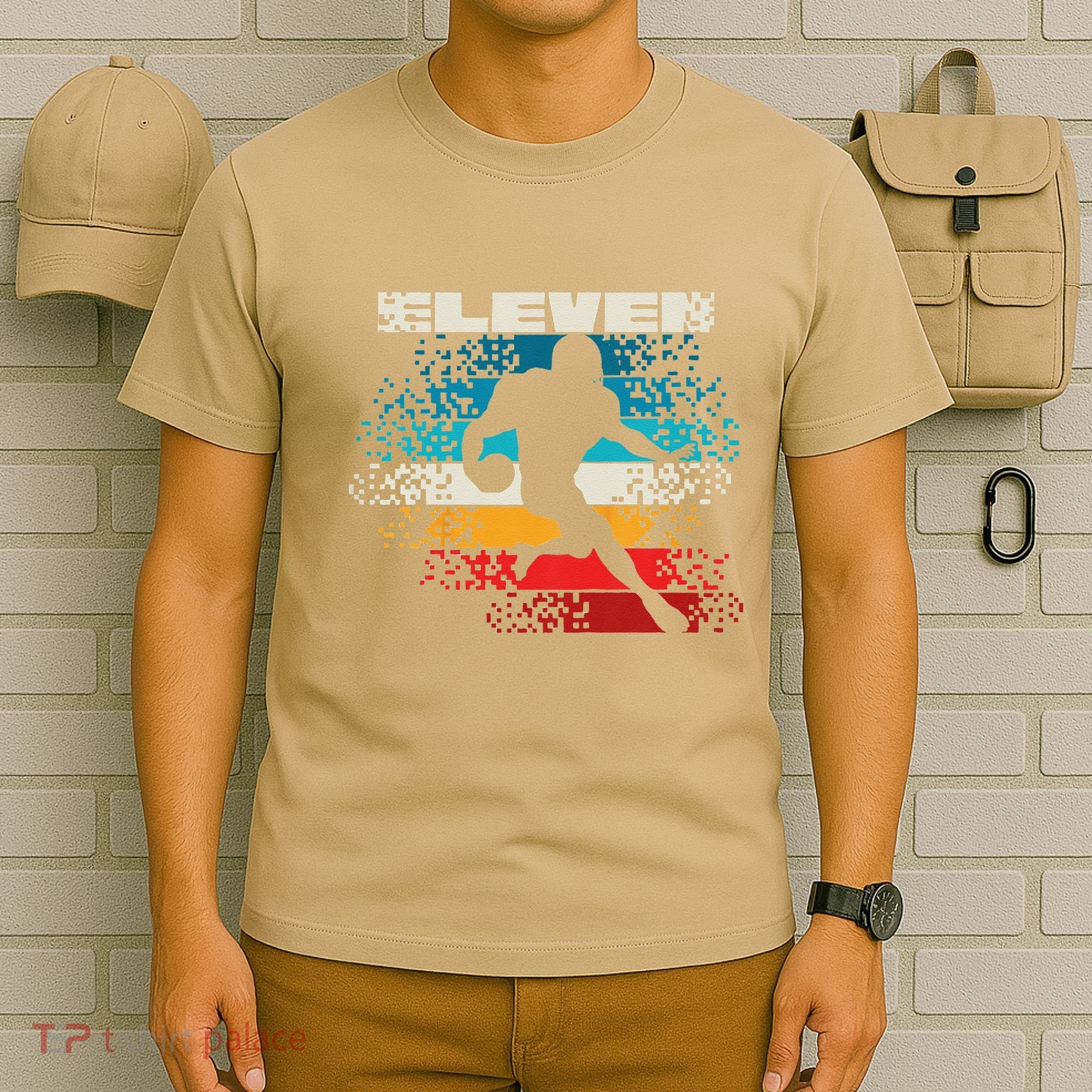11 Year Old 11th Vintage Retro Football Birthday Party T-Shirt