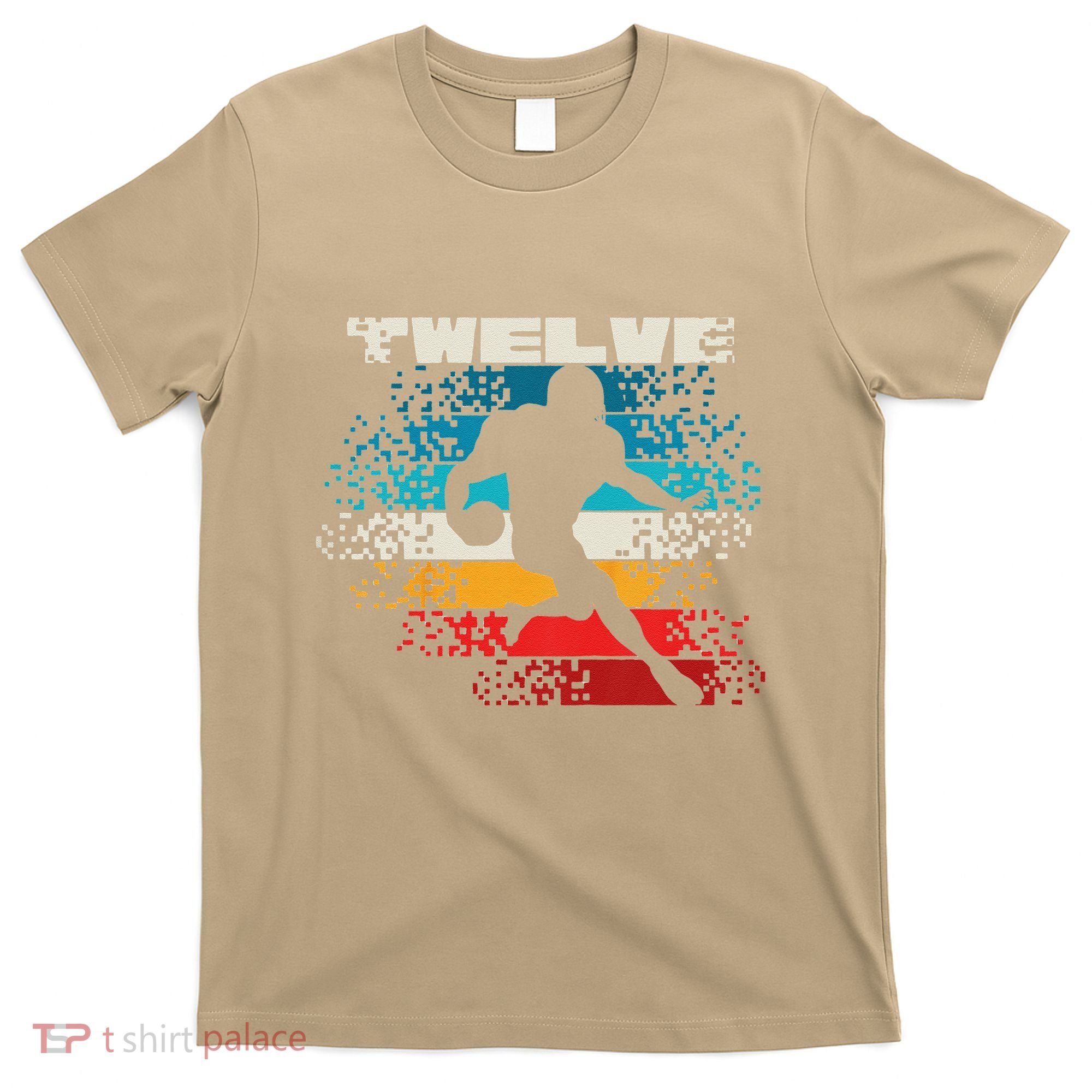 12 Year Old 12th Vintage Retro Football Birthday Party T-Shirt