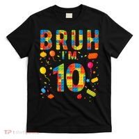 10 Year Old Building Blocks Bruh 10th Birthday Boy T-Shirt thumb 0