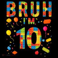 10 Year Old Building Blocks Bruh 10th Birthday Boy Coffee Mug thumb 5