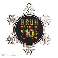 10 Year Old Building Blocks Bruh 10th Birthday Boy Ornament thumb 0