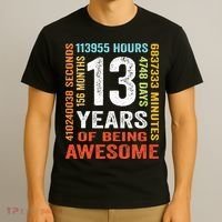 13 Years Old 13th Birthday Gift Vintage 156 Month T-Shirt thumb 3