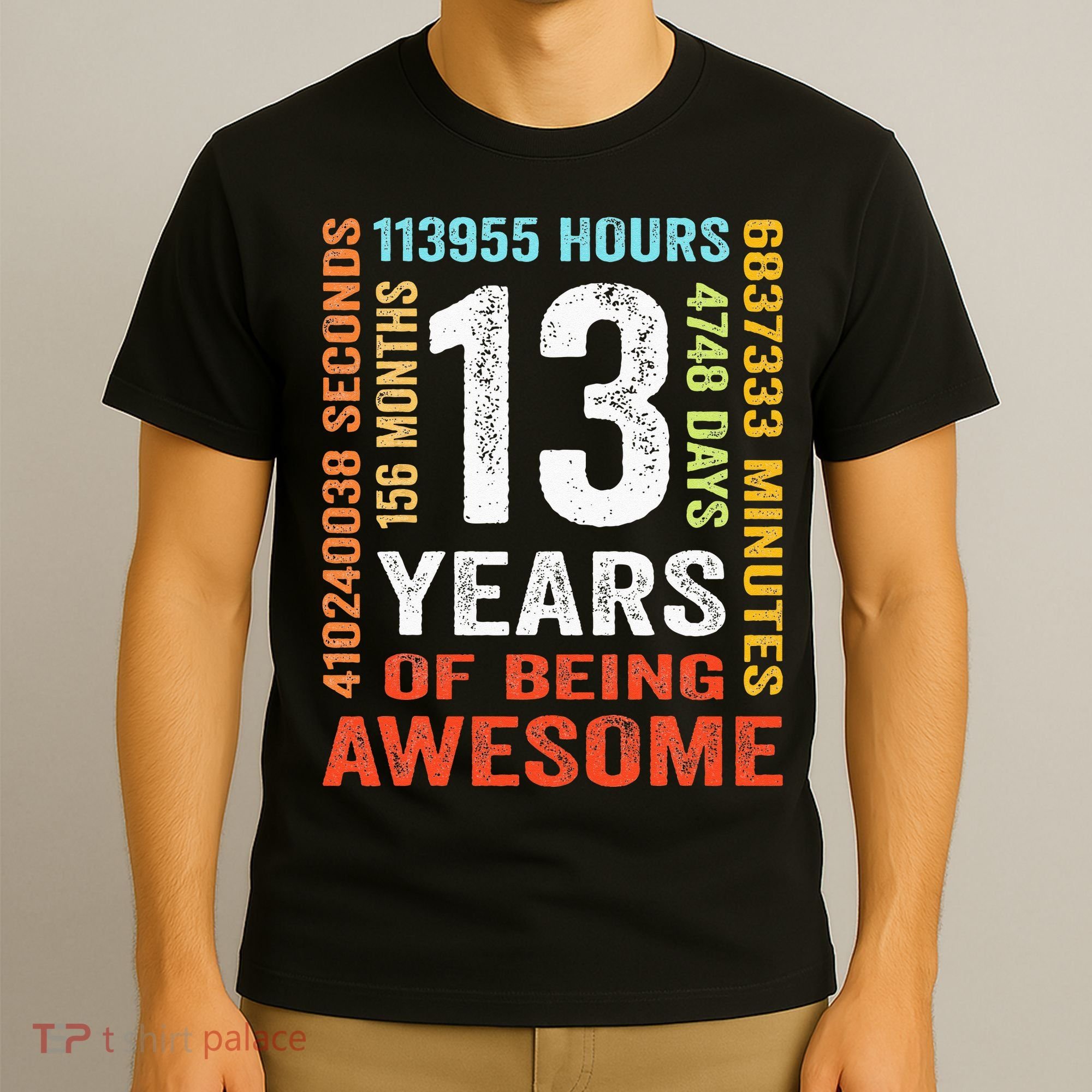 13 Years Old 13th Birthday Gift Vintage 156 Month T-Shirt