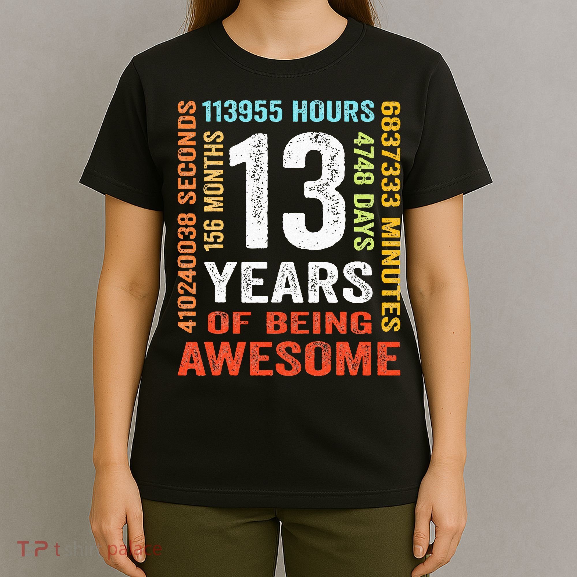13 Years Old 13th Birthday Gift Vintage 156 Month T-Shirt