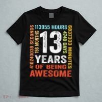 13 Years Old 13th Birthday Gift Vintage 156 Month T-Shirt thumb 5