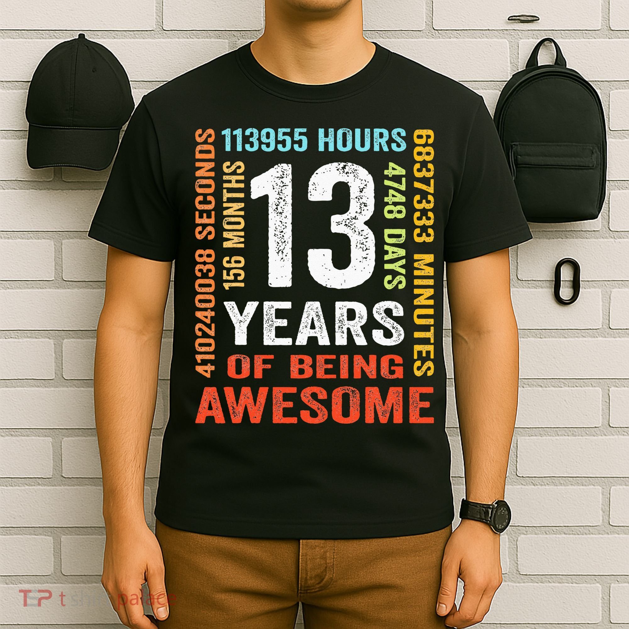 13 Years Old 13th Birthday Gift Vintage 156 Month T-Shirt