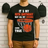 15 Year Old Happy 15th Birthday Basketball 15th Birthday T-Shirt thumb 6
