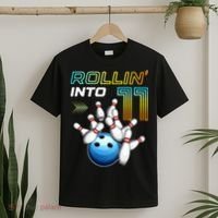 11 Year Old Bowling Retro Vintage 11th Birthday T-Shirt thumb 2